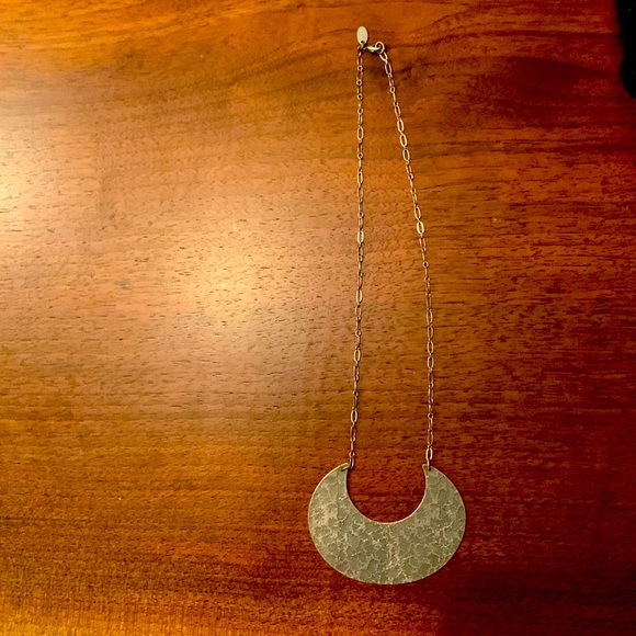 Silver half-moon necklace. Purchased in Mexico. - Picture 2 of 3